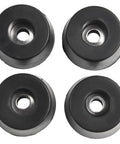4 Pack 19mm Tall Rubber Furniture Feet With 33mm Steel Washer No Slip Foot Pads viewed from above