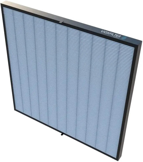 MERV 15 Pleated 20x20x1 Air Filter Pack of 2 With Activated Carbon for AC and Furnace, showing pleated design and frame