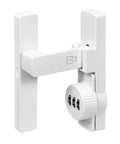 Matte White 90 Degree Mechanical Password Lock for Doors and Cabinets, 3 Digit Keyless Flip Latch With Combination
