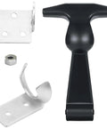 2 Pieces Elastic Rubber Hood Latches With Stainless Steel Brackets Flexible THandle Draw Latches For Vehicle Engines and Hood