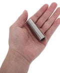 Heavy Duty Steel Shaft Coupling For Auto Lift Motors in hand showing sturdy silver finish and compact size.