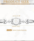 Four Pack Cabinet Backplates In Zinc Alloy Approximately 6.57 Inches Long With Three Sixteenth Inch Single Hole, Vintage Silver Design