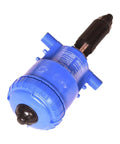 Water Powered Fertilizer Injector Dispenser Proportioner Auto Dosing Tool For Irrigation And Hydroponics, Adjustable 0.2 To 2 Percent, Handles 12 To 3000 Liters Per Hour, Temperature Range 4 C To 30 C, Controllable Dosing Device, blue plastic body