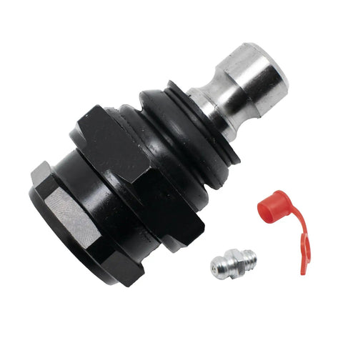 Off Road Heavy Duty Death Grip Replacement Ball Joints For RZR XP 2014 2024 High Lifter Turbo 4 Seater Models Heat Treated 4140 Chrome Studs close-up with grease fitting and cap