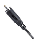 1-inch dry diamond core drill bit with SDS Plus adapter; black steel body, diamond segments at tip for masonry.
