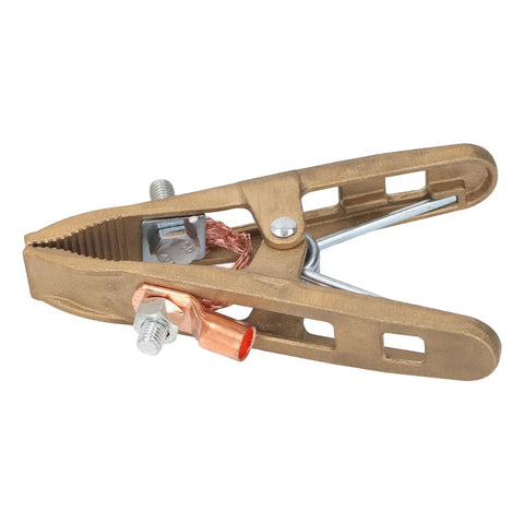 Heavy Duty A Shape Ground Welding Earth Clamp With Superior Grip And High 800A Power Rating For MIG Arc Welding Jobs, brass material.