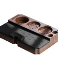The Legit Non Slip Portafilter Rack And Coffee Distributor Holder Tamper Stand Tool Organizer Tamping Station For Home Barista Espresso Brewing Tools Badass Setup with wooden and rubber design.