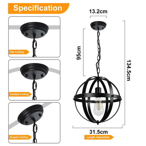 Five Light Industrial Pendant Lighting Fixture With Rustic Vintage Globe Design In Gold Finish Five Ring Chandelier dimensions