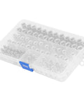 Rivet Nut Kit 100 Pcs Flat Head Aluminum Rivet Nuts Inserts M4 M5 M6 M8 in transparent case for metal panels auto projects
