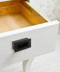 Black Aluminum Hidden Recessed Door Handles 2 Pack Concealed Cabinet Pulls for furniture doors and drawers installed on a drawer