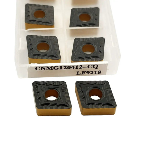 10Pcs Double Coated CNMG433 CQ CNMG120412 CQ LF9218 Lathe Turning Inserts Carbide Cutting Tools for Steel and Stainless Steel Parts