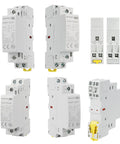 Dead Silent 32A AC DC Contactor Relay 2 Pole 2No Din Rail with modular design for HVAC and EV Charger applications.