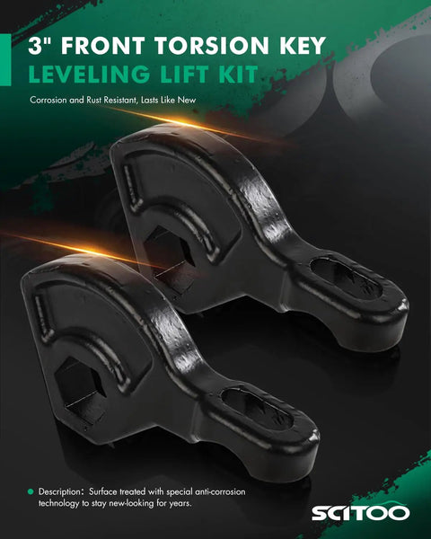 Leaf Spring Kit 842313 For 1997-2003 Dodge Dakota 4x4 Front 3 Inch Torsion Key Leveling Lift Suspension Upgrade Replacement