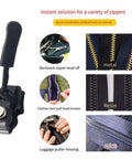 Zipper Repair Kit With 12 Replacement Pulls In 3 Sizes Quick Install Detachable Pulls No Sewing Needed For Jackets Luggage And Bags