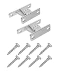 Top Tier Heavy Duty Stainless Steel Gate Hinge Hardware Pack Two Piece Wall Mount Set Comes Loaded With Solid Screws for outdoor use