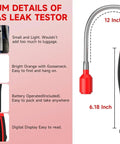Portable 3 In 1 Carbon Monoxide And Carbon Dioxide Detector With 12 Inch Bendable Probe Battery Operated Handheld Alarm