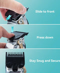 10 Piece Clipper Guard Set For Most Clippers With Holder Replacement Guides 1/16 To 1 Inch Nylon Construction Black Fits Clipper Blades