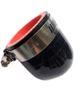 35mm 1-3/8 Inch Black High Temperature 4-Ply Reinforced Silicone Hose Cap With Stainless Steel Clamp For Turbo Bypass Valve Vacuum Line Throttle Body Water Port Heater Core And Leak Fix