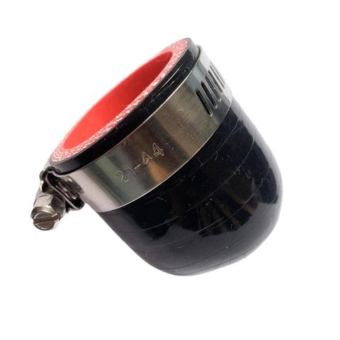 35mm 1-3/8 Inch Black High Temperature 4-Ply Reinforced Silicone Hose Cap With Stainless Steel Clamp For Turbo Bypass Valve Vacuum Line Throttle Body Water Port Heater Core And Leak Fix