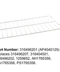 Two Pack Oven Rack Replacement For Select Range Ovens, 16 Inch By 24.25 Inch Size, Compatible With 316496201 316496202.