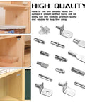 Dang Sturdy Nickel Plated Shelf Pin Kit With Seven Styles Of Heavy Duty Support Pegs For Cabinets Closets And Bookshelves Easy To Mount, showing various shelf pins and mounting hardware.