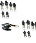 12 Pack Black Universal Zipper Repair Kit Instant Fix Replacement Sliders For Coats And Jackets Seam Ripper And Zipper Repair Tools