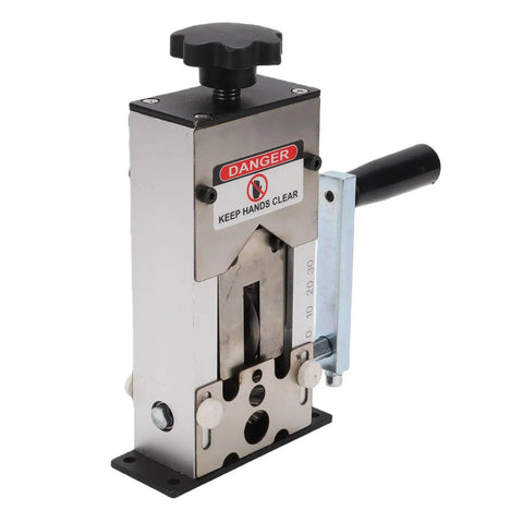 Yunseity Electric Drill Wire Stripper For Copper And Aluminum Cables, Hand Crank Tool showing adjustable jaw for wire stripping.