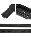 Premium Cold Rolled Steel Drawer Slides 35x45cm With Soft Close And Damping Buffer detailing structure and mounting holes