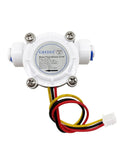 Water Flow Sensor With Quick Connect Plug And Play Fittings, Hall Effect Flowmeter, Food Grade Plastic, G1 Quarter Inch Tube Adapter