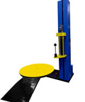 No Nonsense Heavy Duty Pallet Wrapping Machine With Industrial Shrink Wrap And Precision Built In Scale Plus Extra Wide Anti Slip Roll On Ramp Kit, 60 inch turntable.