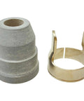 Pro Grade Consumables Kit For NT75CNC Torch On LTP7500CNC And LTP8050CNC, gray swirl ring and metal stand-off guide