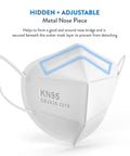 30 Pack KN95 Disposable Face Masks White GB2626-2019 Protective Respirator Masks with adjustable metal nose piece
