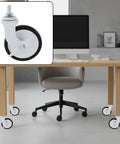 Office desk with 3 Inch Swivel Casters With M8x15mm Threaded Stem, Quiet PP Wheels, 4 Pack For Carts, Trolleys, Equipment And Furniture