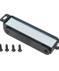 Beefy Magnetic Door Catch With 40 Kg Pull For Cabinets And Cupboards Stainless Steel Latch For Sliding Glass Doors And RV Black Finish Includes Mounting Kit XL with screws.