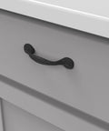 Solid Core Kitchen Cabinet Pulls Pack Of 10 In Black Iron For Doors And Dresser Drawers Luxury Hardware With Three Quarters Of An Inch Hole Center