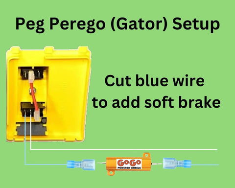 Voltage Display Kit For Kids Ride On Cars, Easy Low Voltage Protection And Soft Brake Upgrade, Peg Perego setup diagram