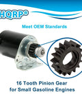 Starter Motor Pinion Gear Bendix Plastic 16 Tooth Fits Briggs And Stratton And More Replacement For 695708 displayed on electric start