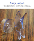 Straight Up Solid 10 Pack Clear Suction Cups For Glass Table Bumpers and Window Hangers That Truly Grip Tight Without Residue on wooden surface.