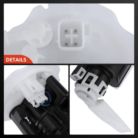 Close-up view of Heavy Gauge Electric Fuel Pump For Mazda Protege And Protege 5 Gas 1999 To 2003, showcasing details and connections.
