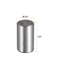 Dowel Pins 1/4-Inch By 1/2-Inch, Heat Treated Alloy Steel For Extra Hardness, Bright Finish, side view