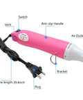 Mini Hot Air Gun Handy For DIY Crafts Portable Heat Gun Tool For Embossing Shrink Wrapping Drying Paint And More Lightweight Nozzle Design For Quick Home Projects Easy To Use For Craft Lovers showing details like anti-slip handle and switch with 39.4-inch cord