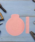 Silicone Freeze Container Guard Sleeve for Ninja Creami Ice Cream Maker Dust Leak Protection Pink on blue background