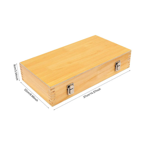 Wooden case for All In One Keyway Broach Kit 22Pcs Set 2-6mm Metric Broaches, 4 Broaches, 13 Collared Bushings, 5 Gasket Shims