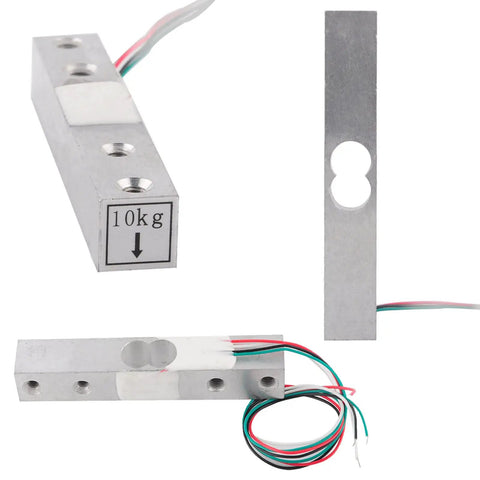 Dual Pack Digital Load Cells 1Kg 5Kg 10Kg 20Kg High Precision Miniature Weight Sensors For Arduino DIY Electronics Portable Kitchen Scale Projects Four Wire 5 To 10V Drive Easy Hookup, 10kg aluminium alloy load cell with wires