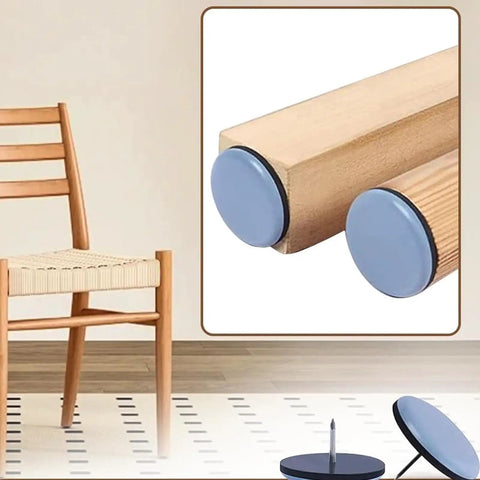 Silent Chair Leg Glides 20 Pack Reusable Floor Protection Pads on wood chair legs