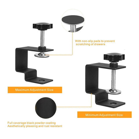 4 Piece Drawer Front Installation Clamps Set Adjustable Drawer Fixing Clips Cabinet Jig C Clamps For Woodworking