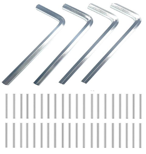 Spring Hinge Tension Pin Replacement Kit With 41 Stainless Steel Shelf Pins And 4 Hex Wrenches for DIY Friendly Self Closing Door Hinges