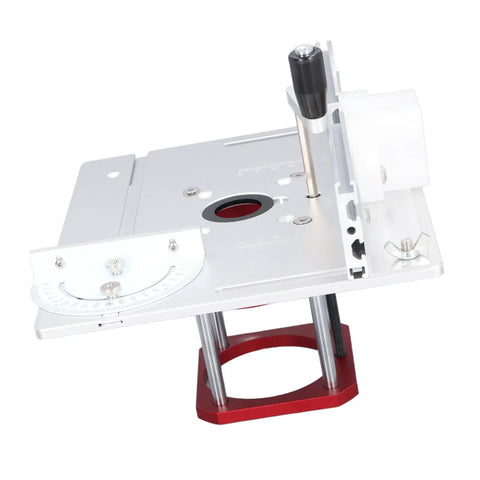 Built Different Router Table Combo Kit Featuring Smooth Zero To Fifty Four Millimeter Lift System with aluminum alloy insert plate.