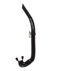 Apnea Freedive Snorkel With Foldable J Tube Design And Removable Upper Barrel Soft Silicone Mouthpiece Lightweight Black
