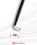 Close-up of heavy duty six inch cage nut tool for server rack mounting, showing 1/4 inch angled head detail.